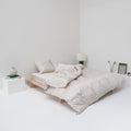 linge de lit qualité satin coton egyptien beige maison most