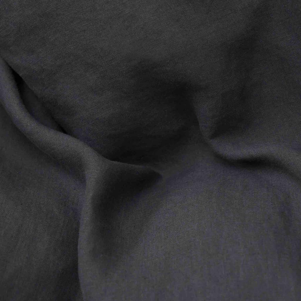 Drap Plat En Lin Lavé 190G/M² - Gris Graphite