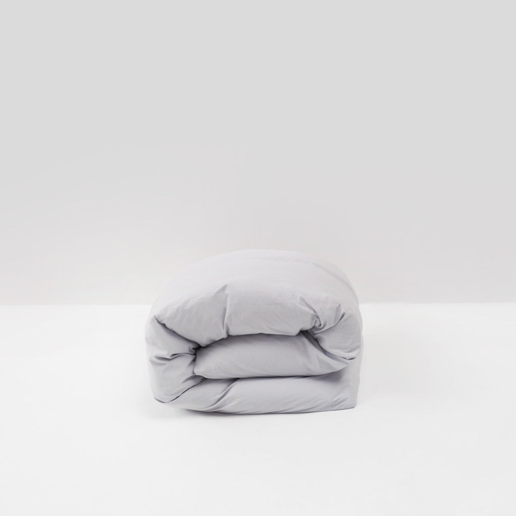 housse de couette qualite percale lavee coton egyptien gris galet most