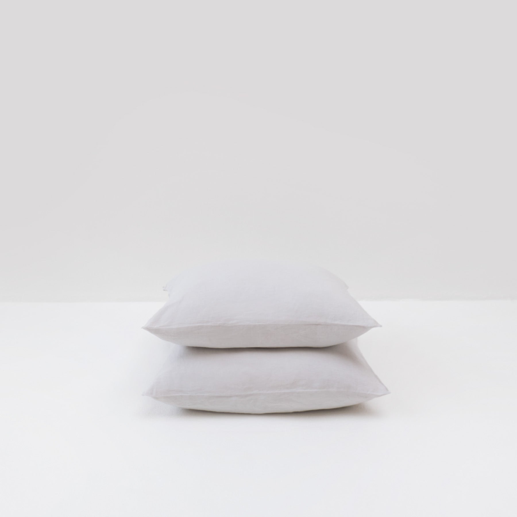 2 Taies D'Oreiller En Lin Lavé 190G/M² - Gris Galet