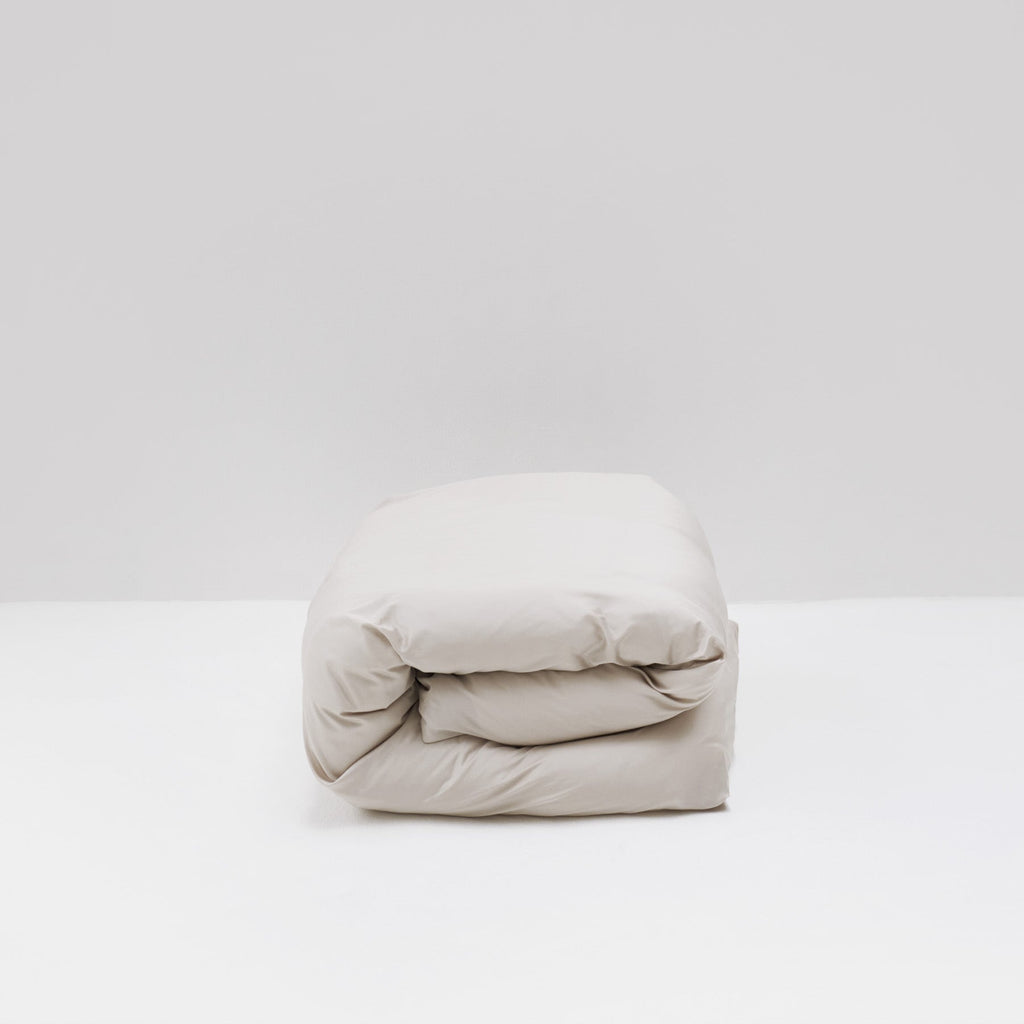 housse de couette haut de gamme satin coton egyptien beige most