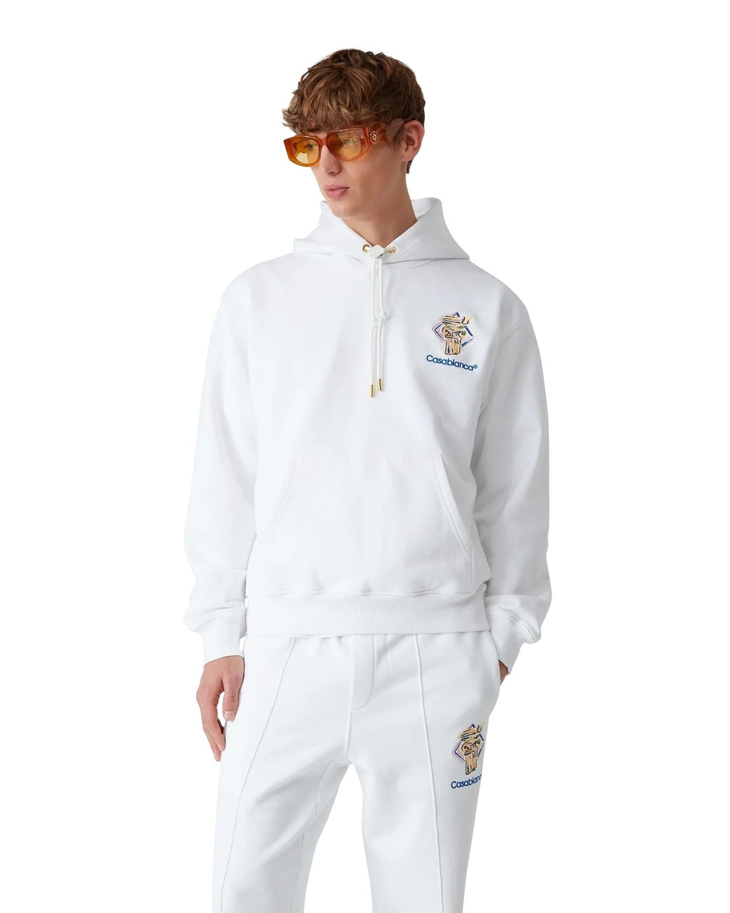 Hoodie Diamond Column - Blanc