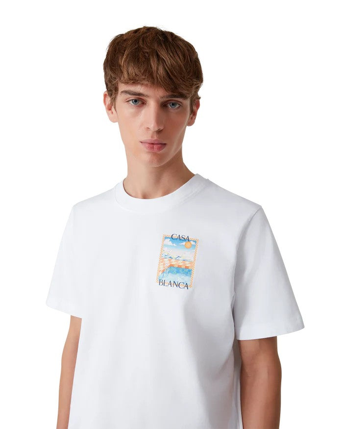 T-Shirt Surreal Pool - Blanc