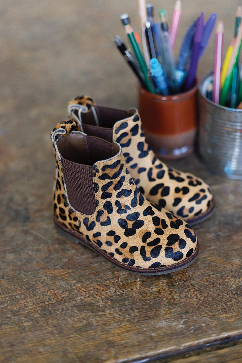 Bottes - Judy Léopard Marron