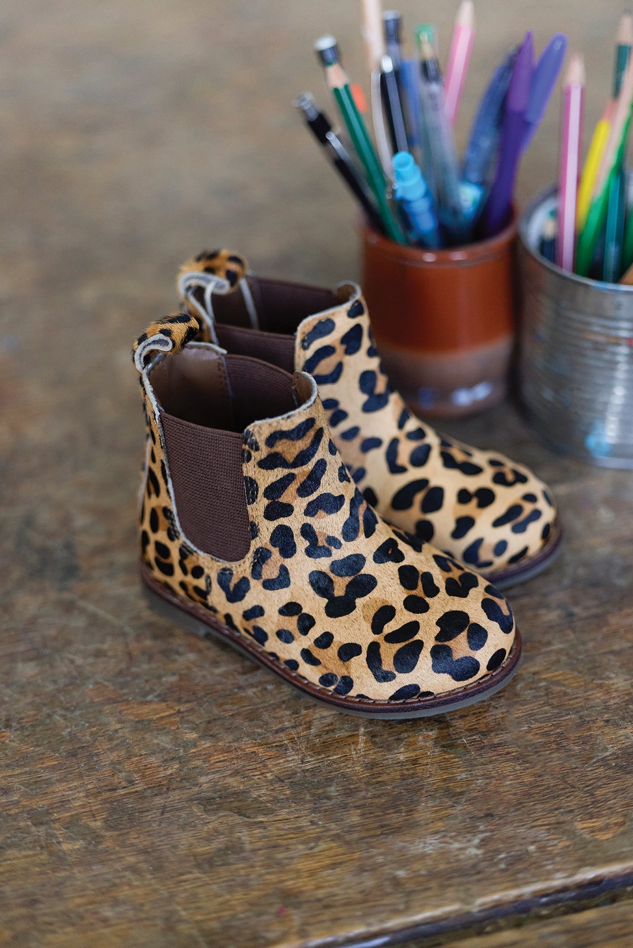 Bottes - Judy Léopard Marron