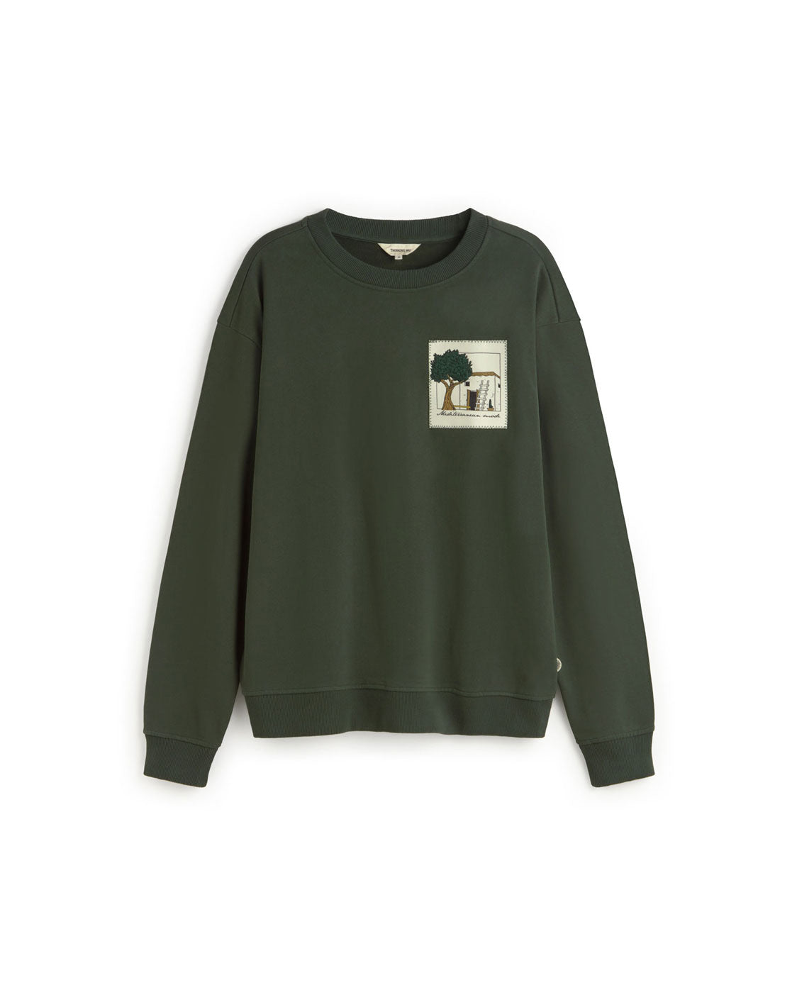 Sudadera bordada house Leon sostenible silueta - 1