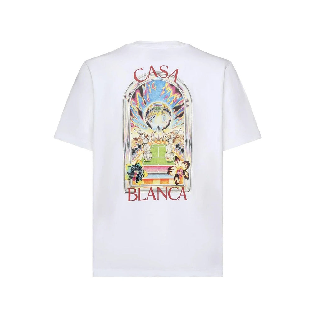 T-Shirt Tennis Landscape - Blanc
