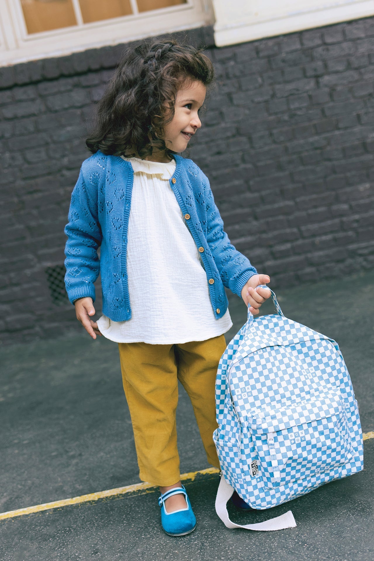 Cardigan - Cœur Pointelle Bleu