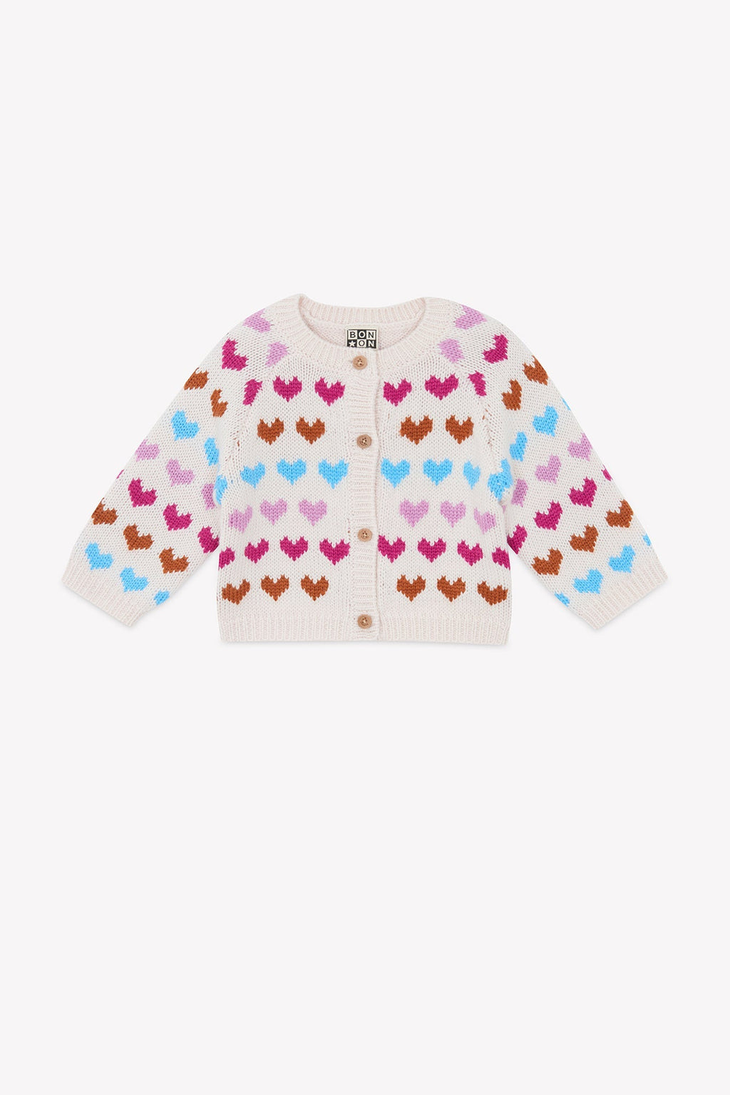 Cardigan - Lilet Coeurs Beige