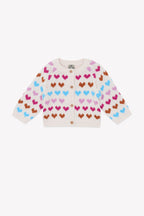 Cardigan - Lilet Coeurs Beige