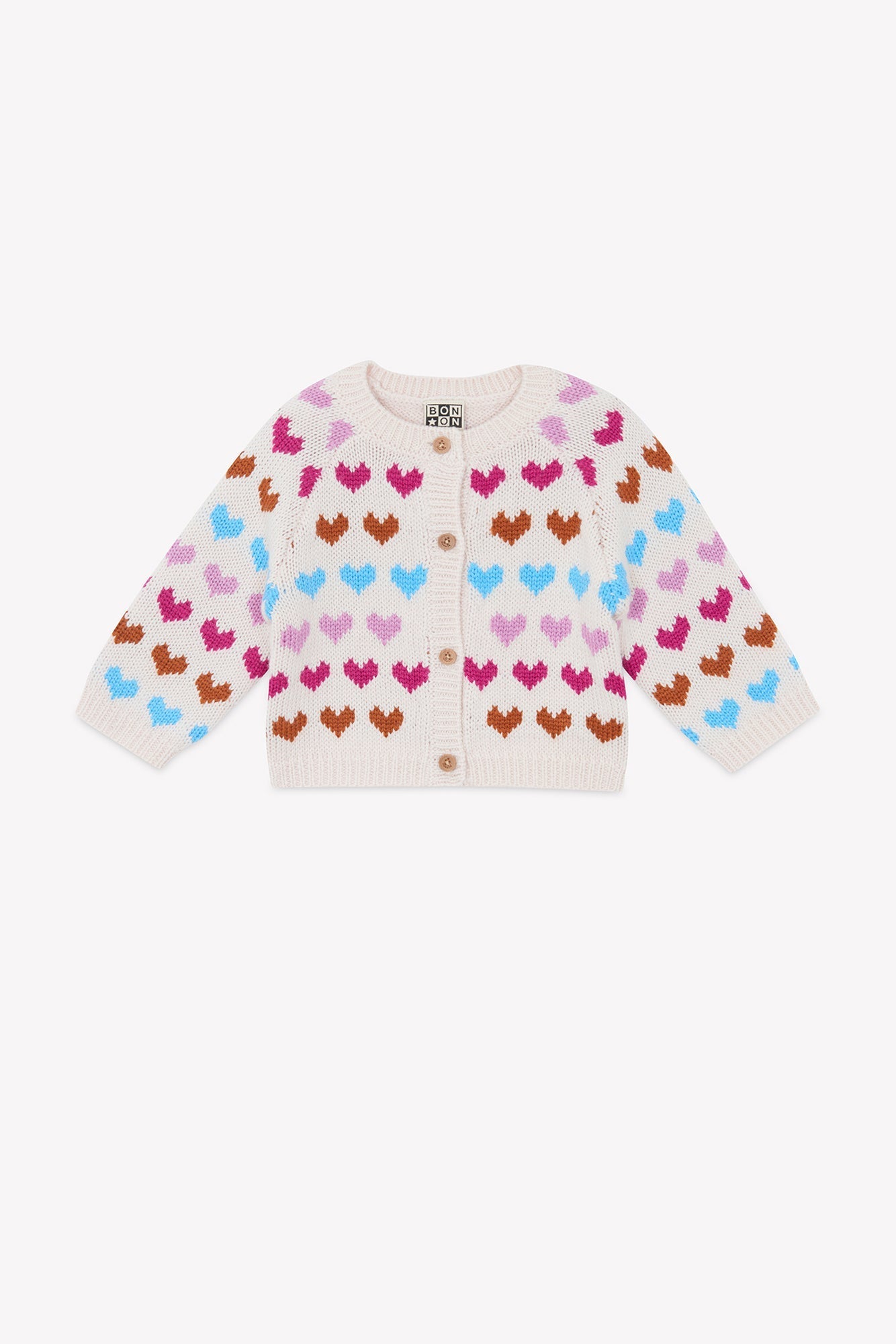 Cardigan - Lilet Coeurs Beige