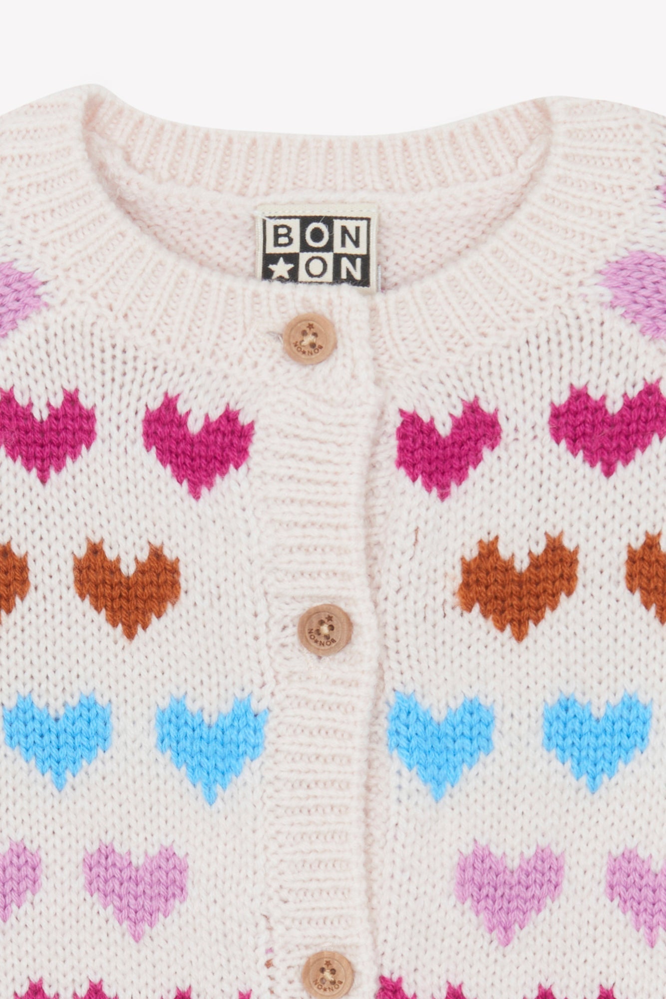 Cardigan - Lilet Coeurs Beige