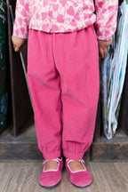 Pantalon - Biscotte En Velours Rose