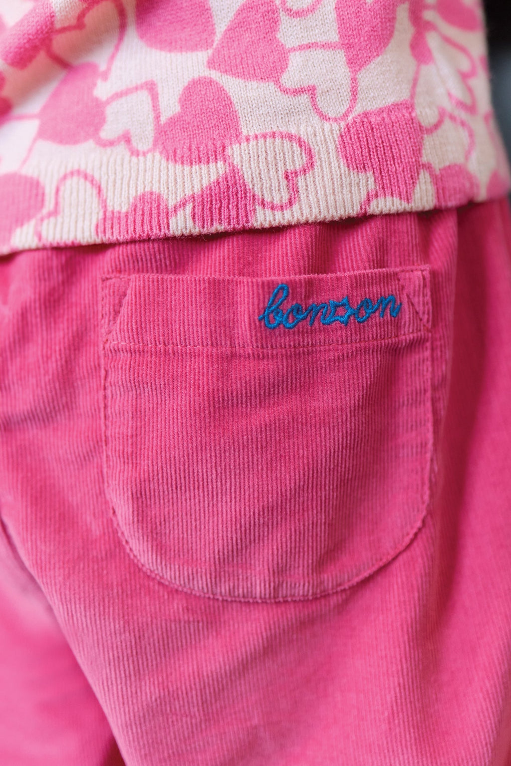 Pantalon - Biscotte En Velours Rose