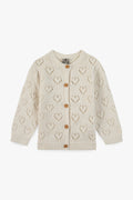 Cardigan - Cœur Pointelle Crème