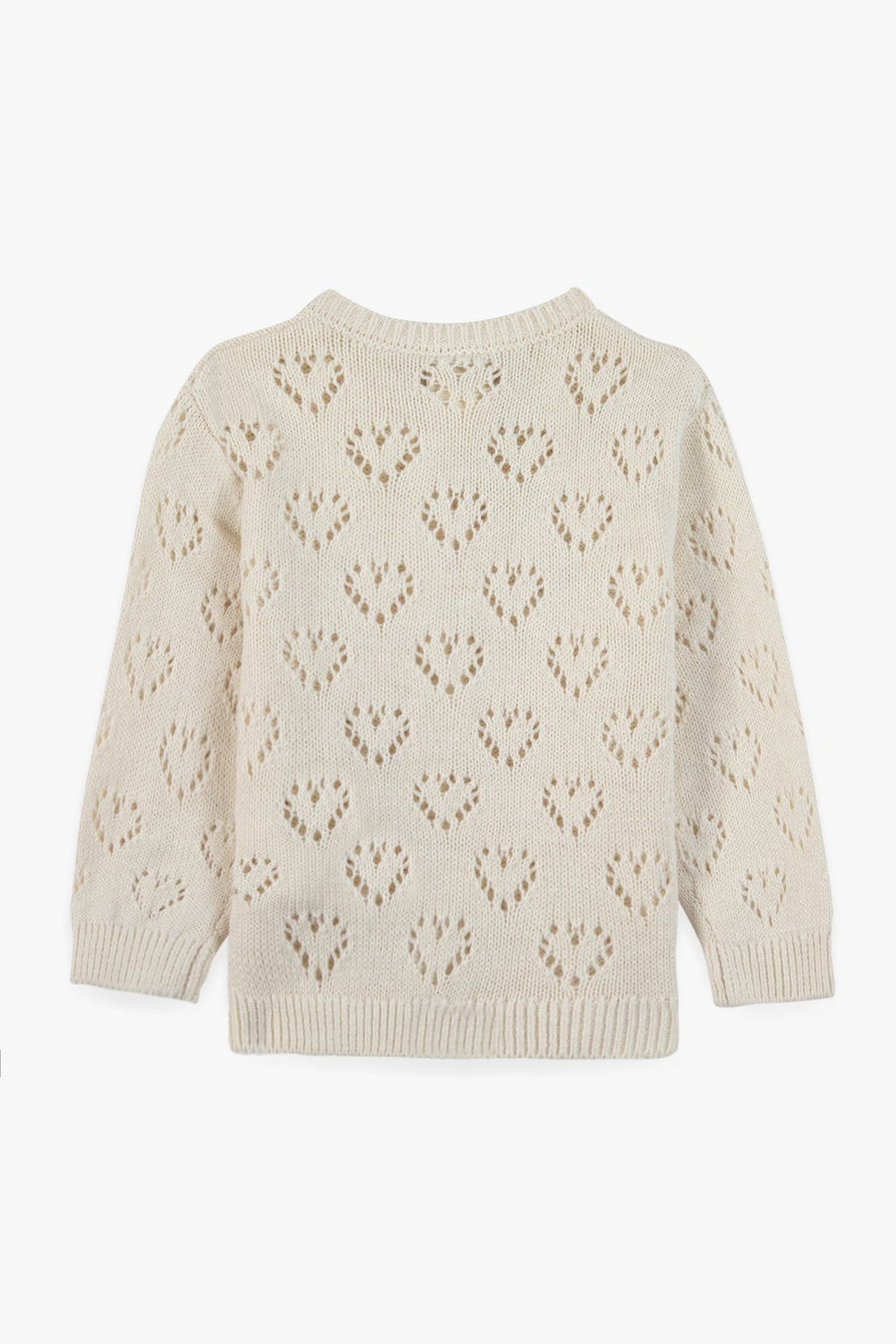 Cardigan - Cœur Pointelle Crème