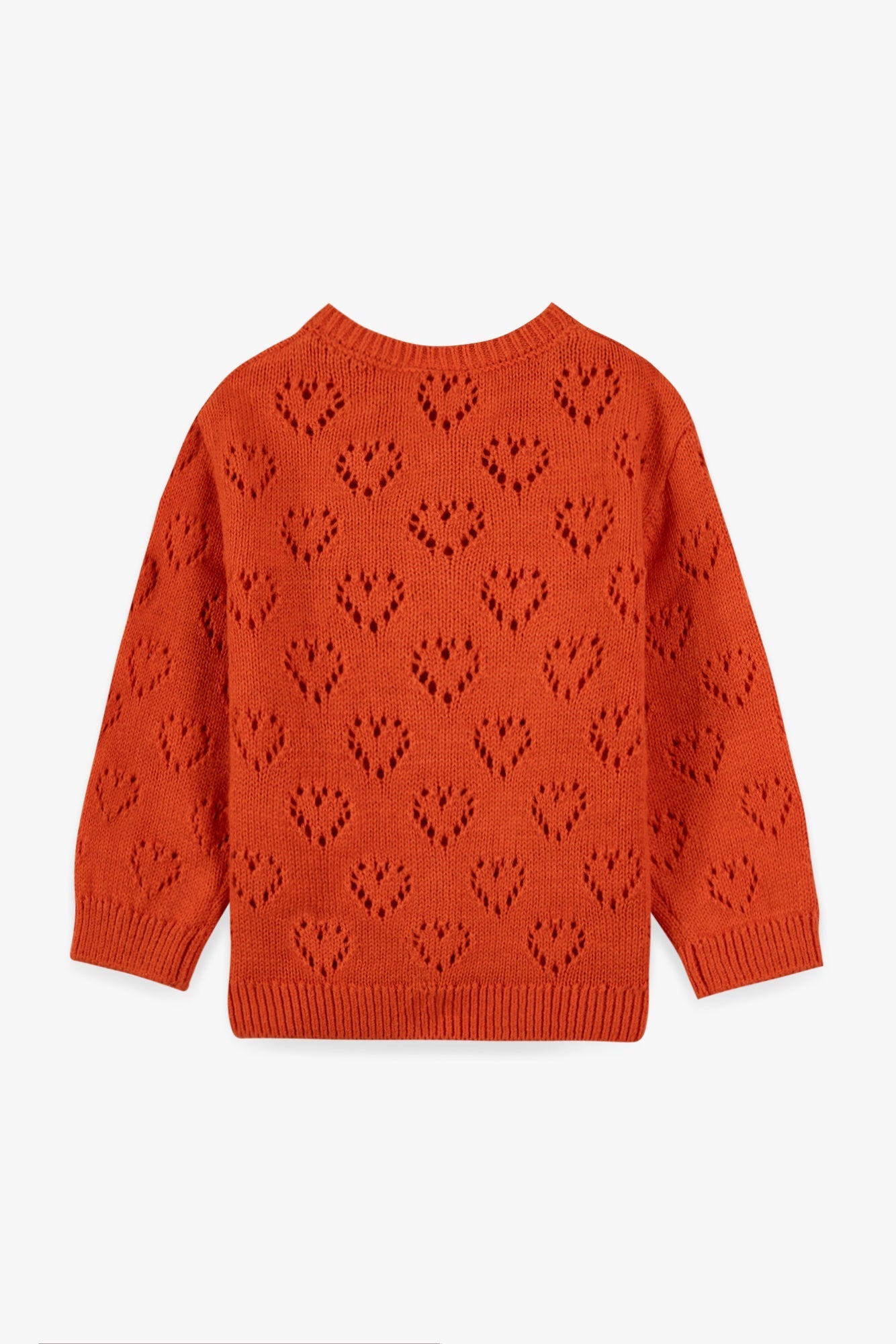 Cardigan - Cœur Pointelle Rouge