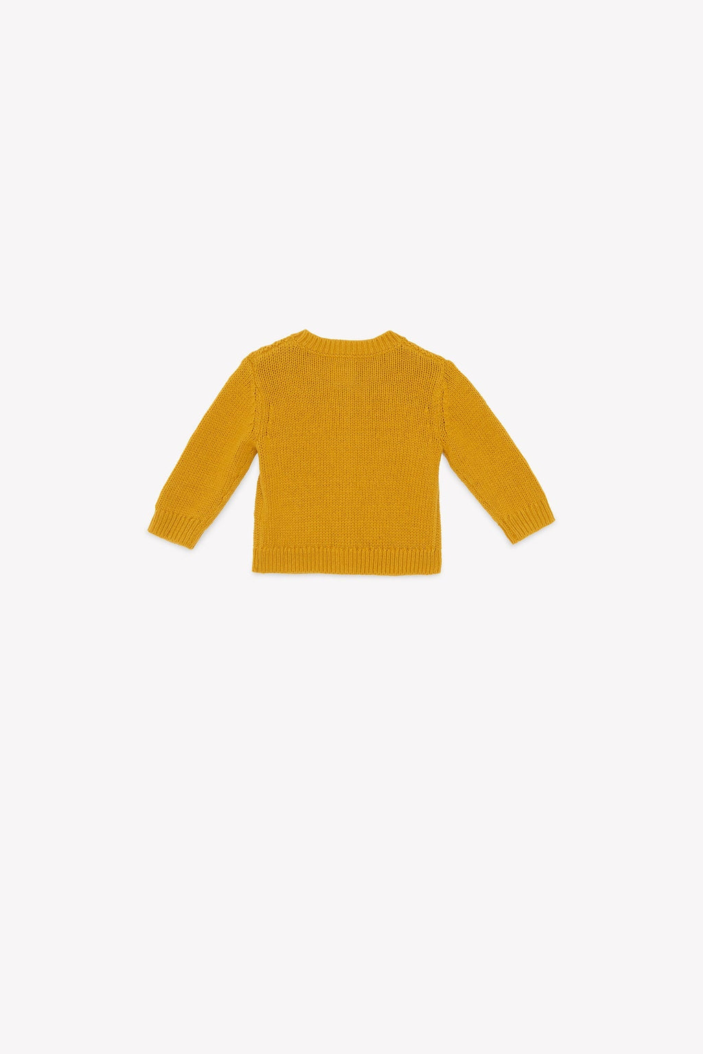 Cardigan - Bernard En Tricot Torsadé Jaune