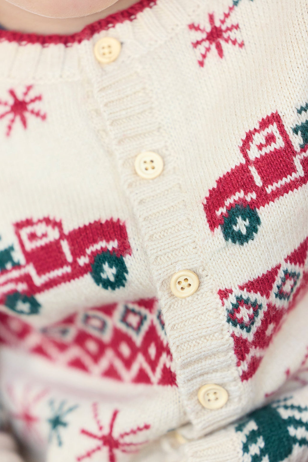 Cardigan - Joel Jacquard Beige