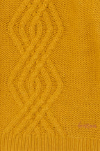 Cardigan - Bernard Tricot Torsadé Jaune