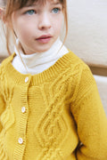 Cardigan - Bernard Tricot Torsadé Jaune