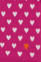 Cardigan - Lilou Violet Imprimé Coeur