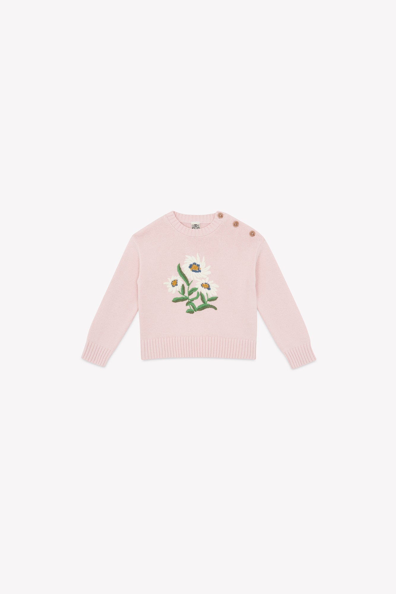Pull - Misty Rose Broderie Fleuri