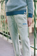 Pantalon - Batcha En Velours Vert Clair