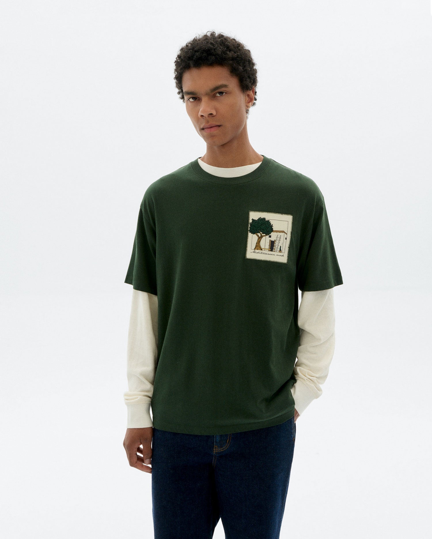 Camiseta bordada house Aaron sostenible - 1