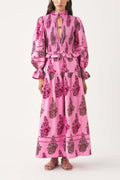 Robe Longue Smockée Muguet - Rose