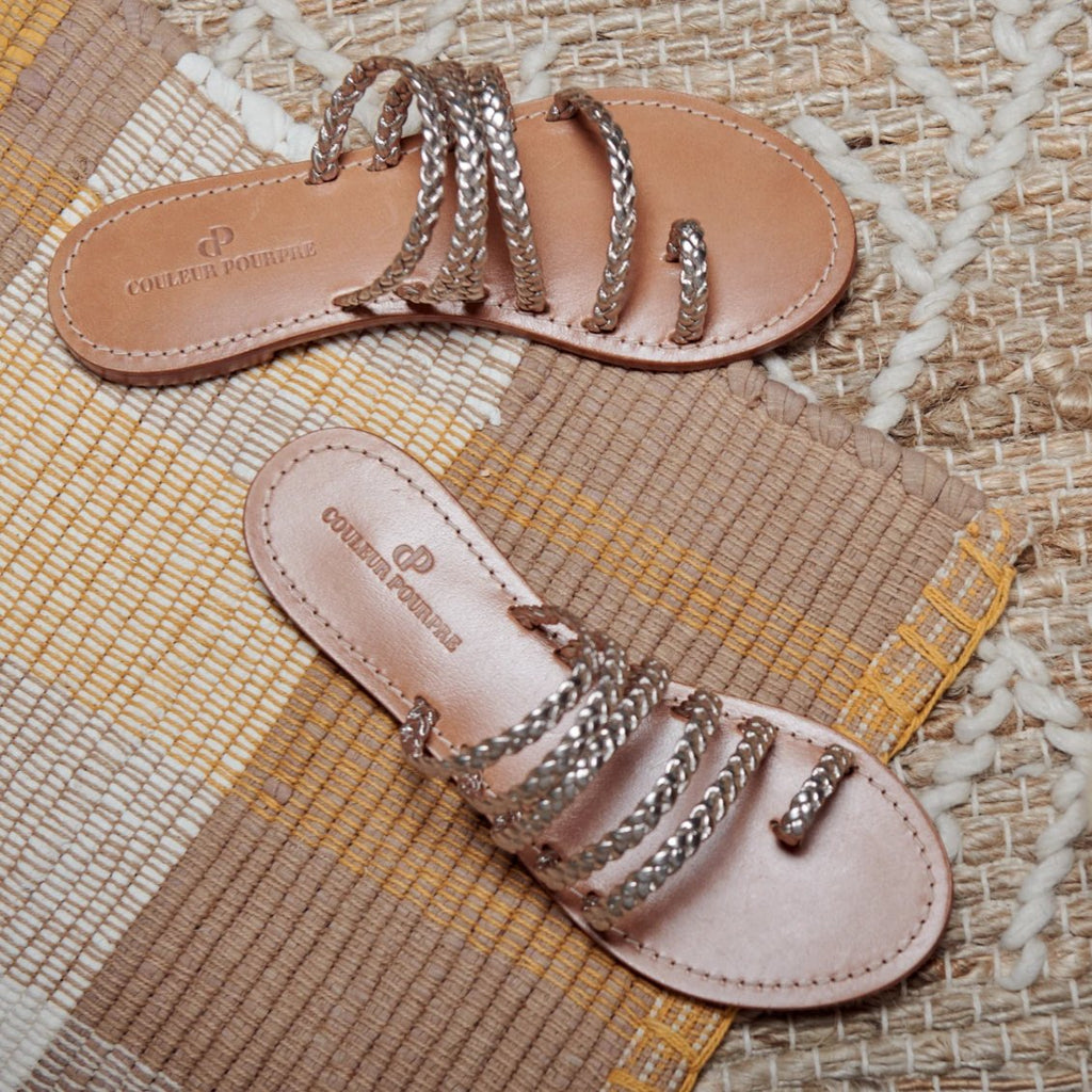 Couleur Pourpre - Mules Mumbai - Doré