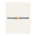Ceinture L'Attachante Cuir De Saumon Argentée