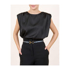 Ceinture L'Attachante Cuir De Saumon Argentée