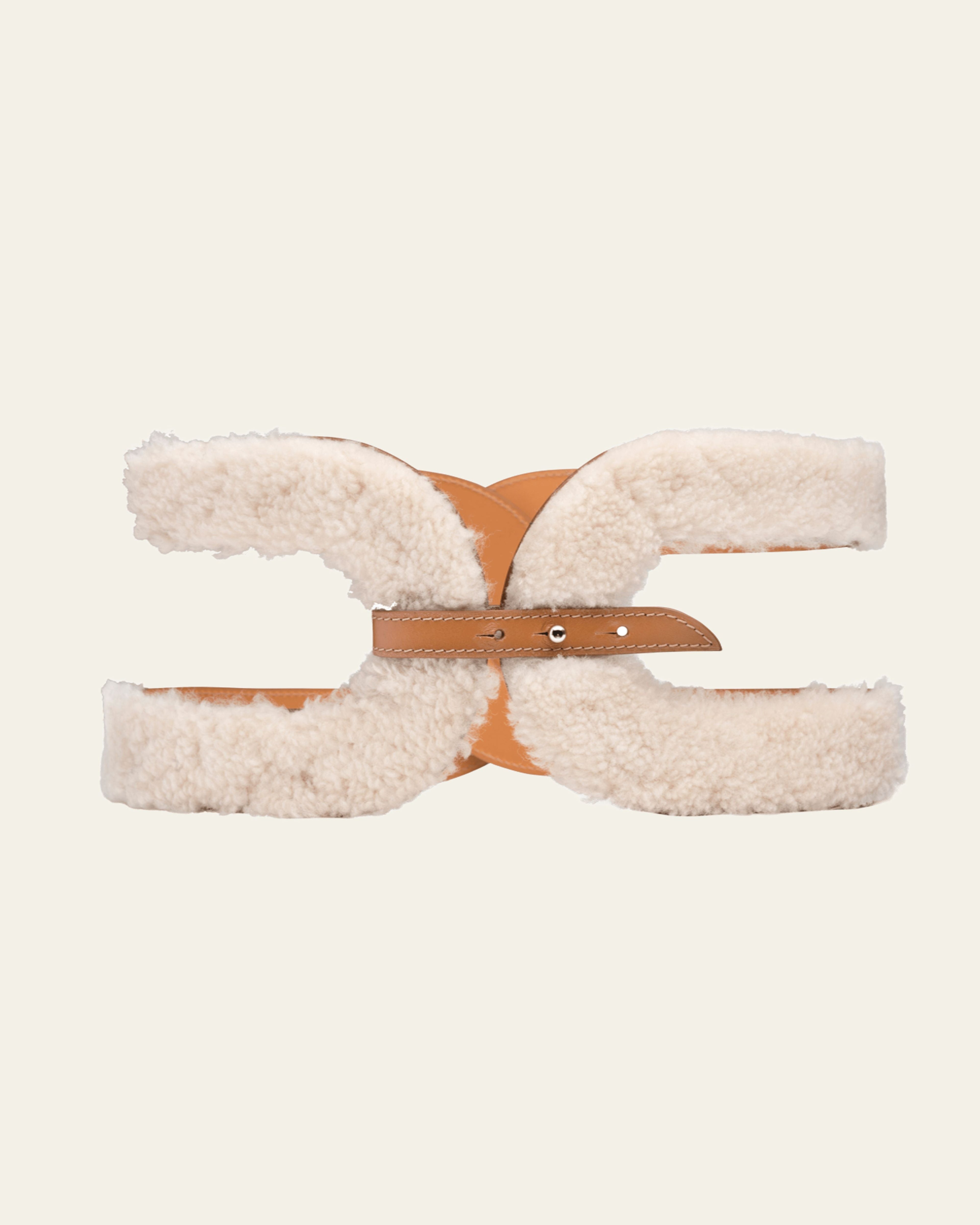 Ceinture La Délicieuse Camel Mouton