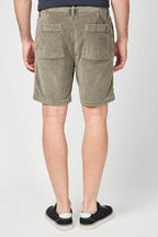 Short Rétro En Velours Côtelé Avec Poche - Pigment River Rock - Homme