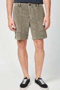 Short Rétro En Velours Côtelé Avec Poche - Pigment River Rock - Homme
