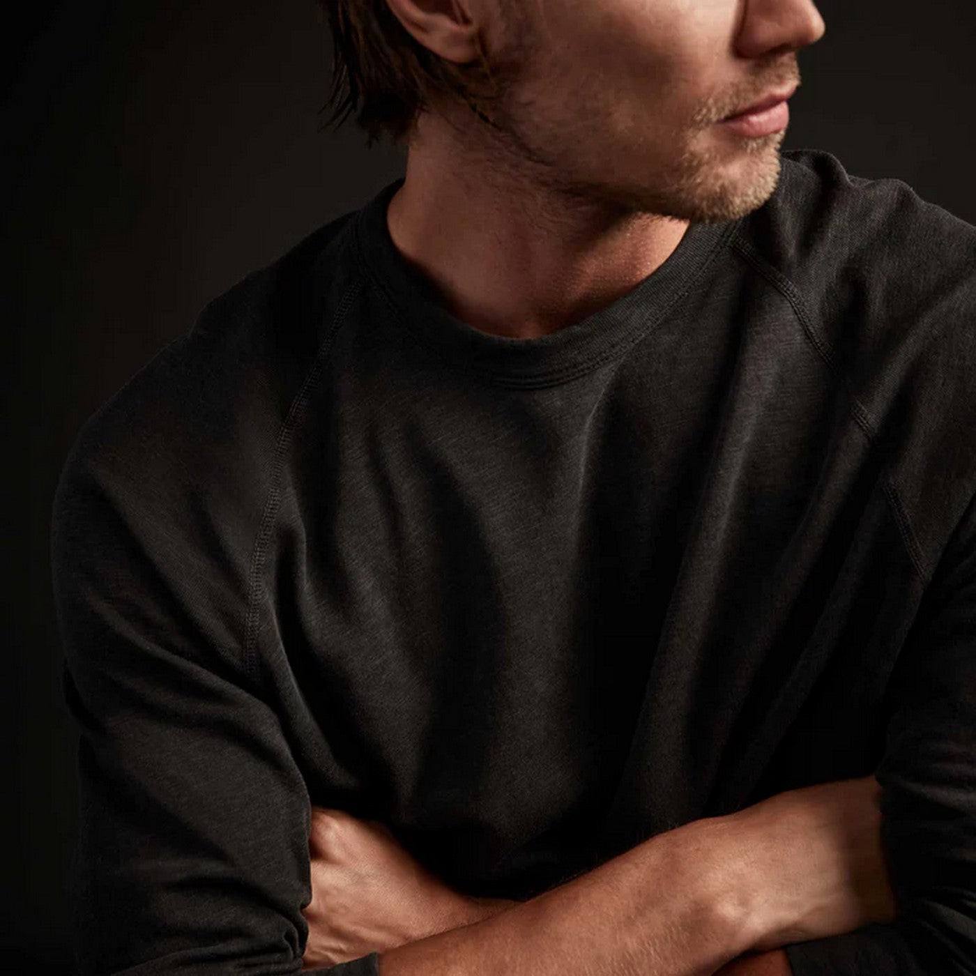 Vintage Cotton Raglan Pullover - Ember Pigment - Homme