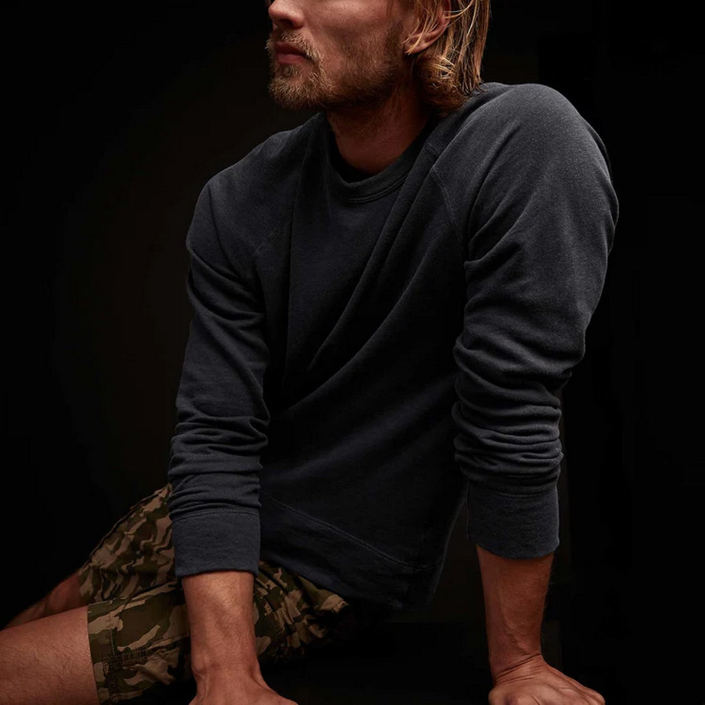 Vintage Cotton Raglan Pullover - Ember Pigment - Homme