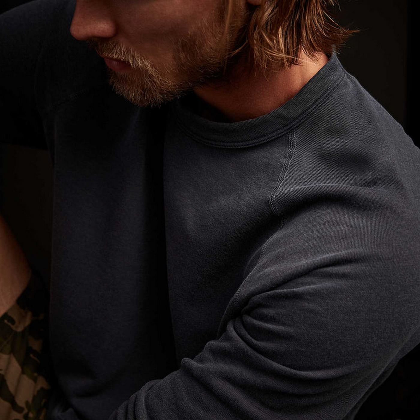Vintage Cotton Raglan Pullover - Ember Pigment - Homme