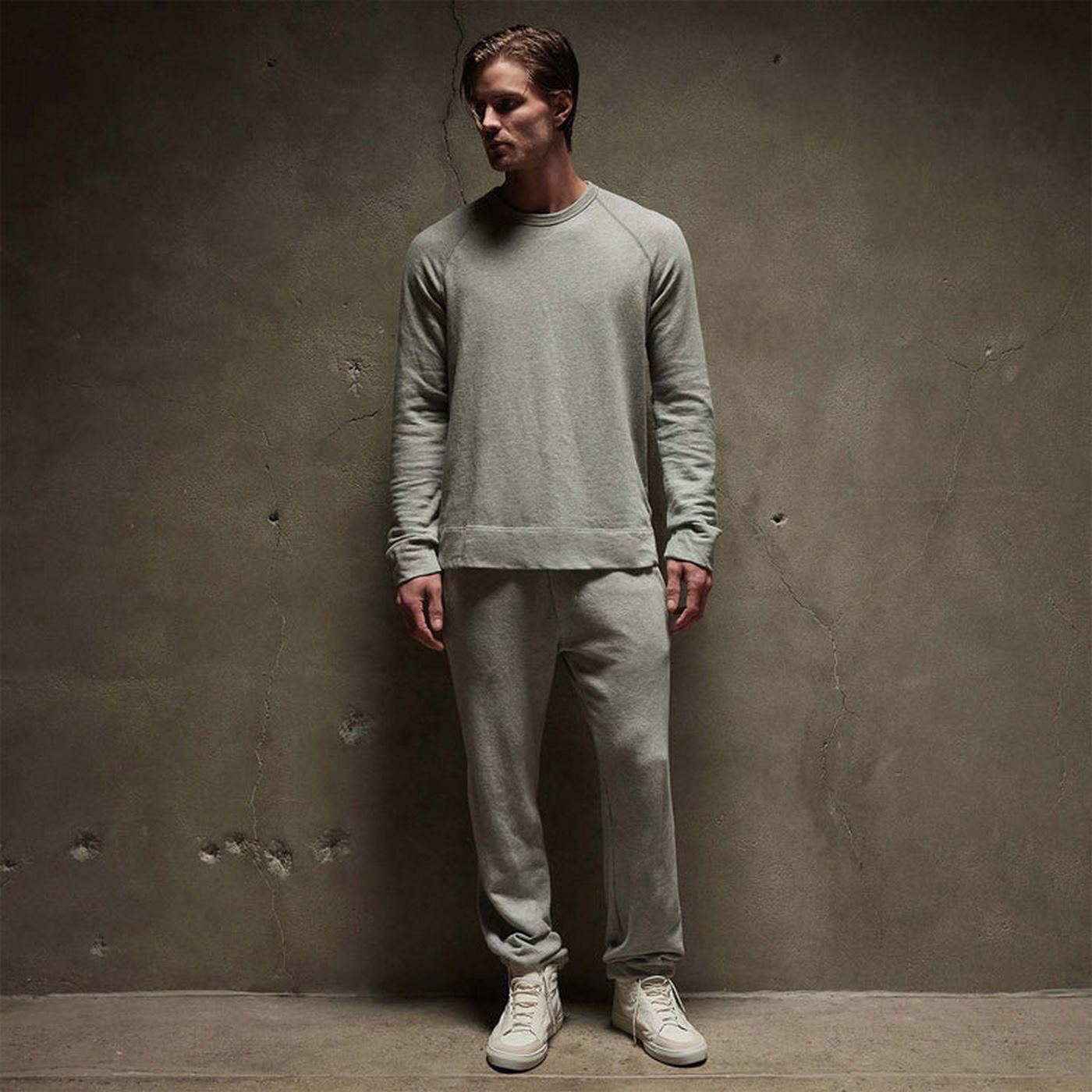 Vintage Cotton Raglan Pullover - Ember Pigment - Homme