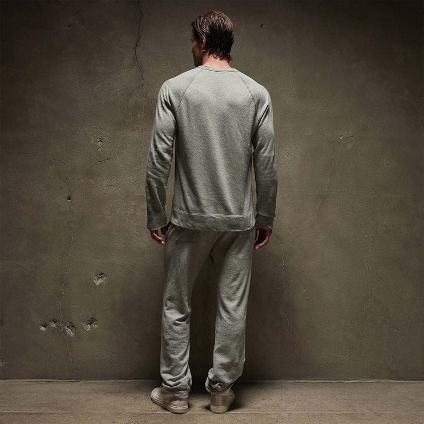 Vintage Cotton Raglan Pullover - Ember Pigment - Homme