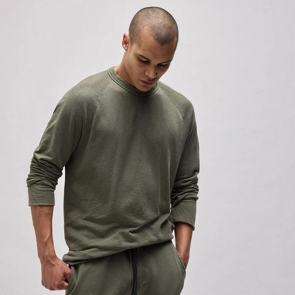 Vintage Cotton Raglan Pullover - Ember Pigment - Homme