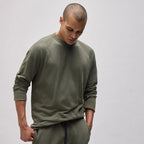 Vintage Cotton Raglan Pullover - Ember Pigment - Homme