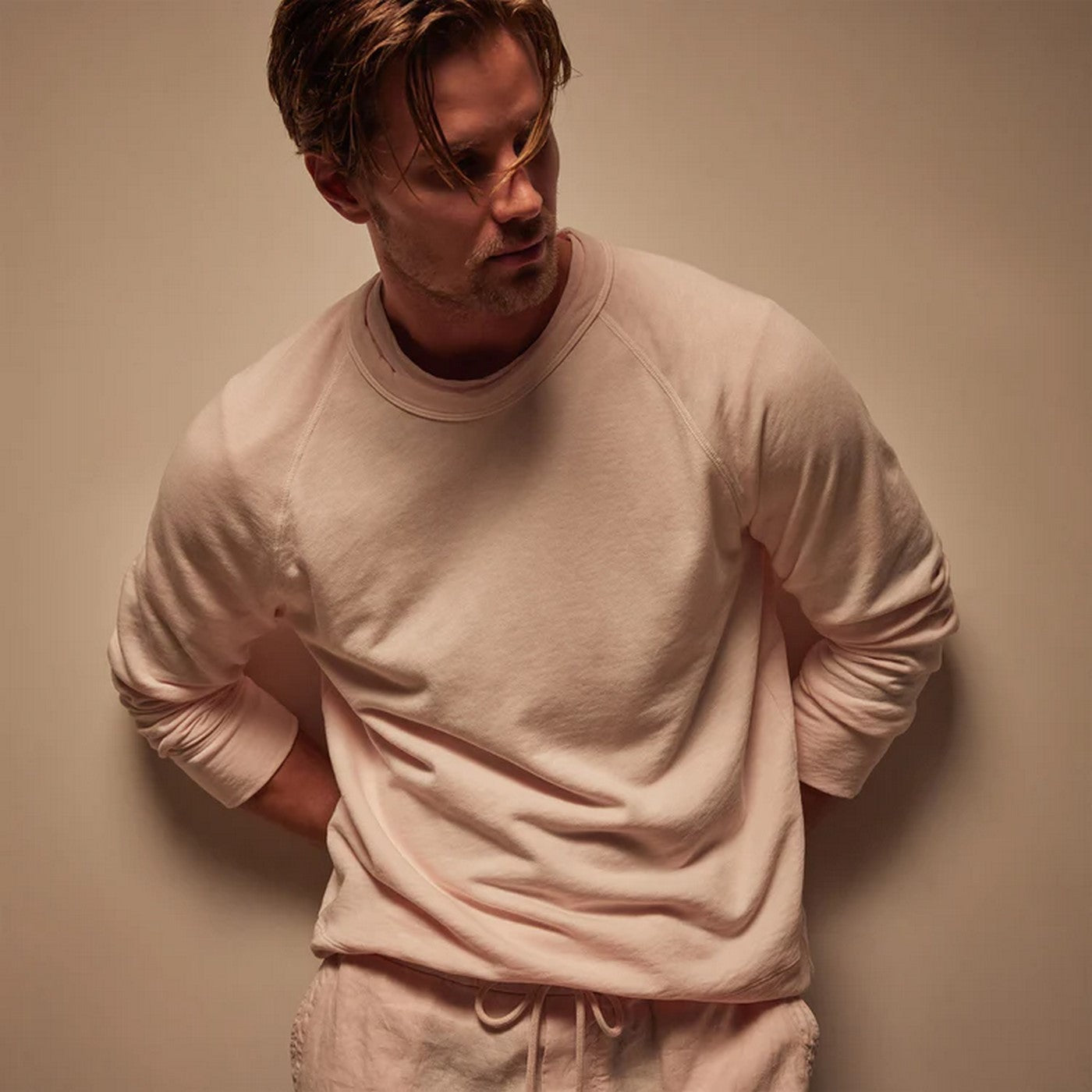 Vintage Cotton Raglan Pullover - Ember Pigment - Homme