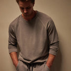 Vintage Cotton Raglan Pullover - Ember Pigment - Homme