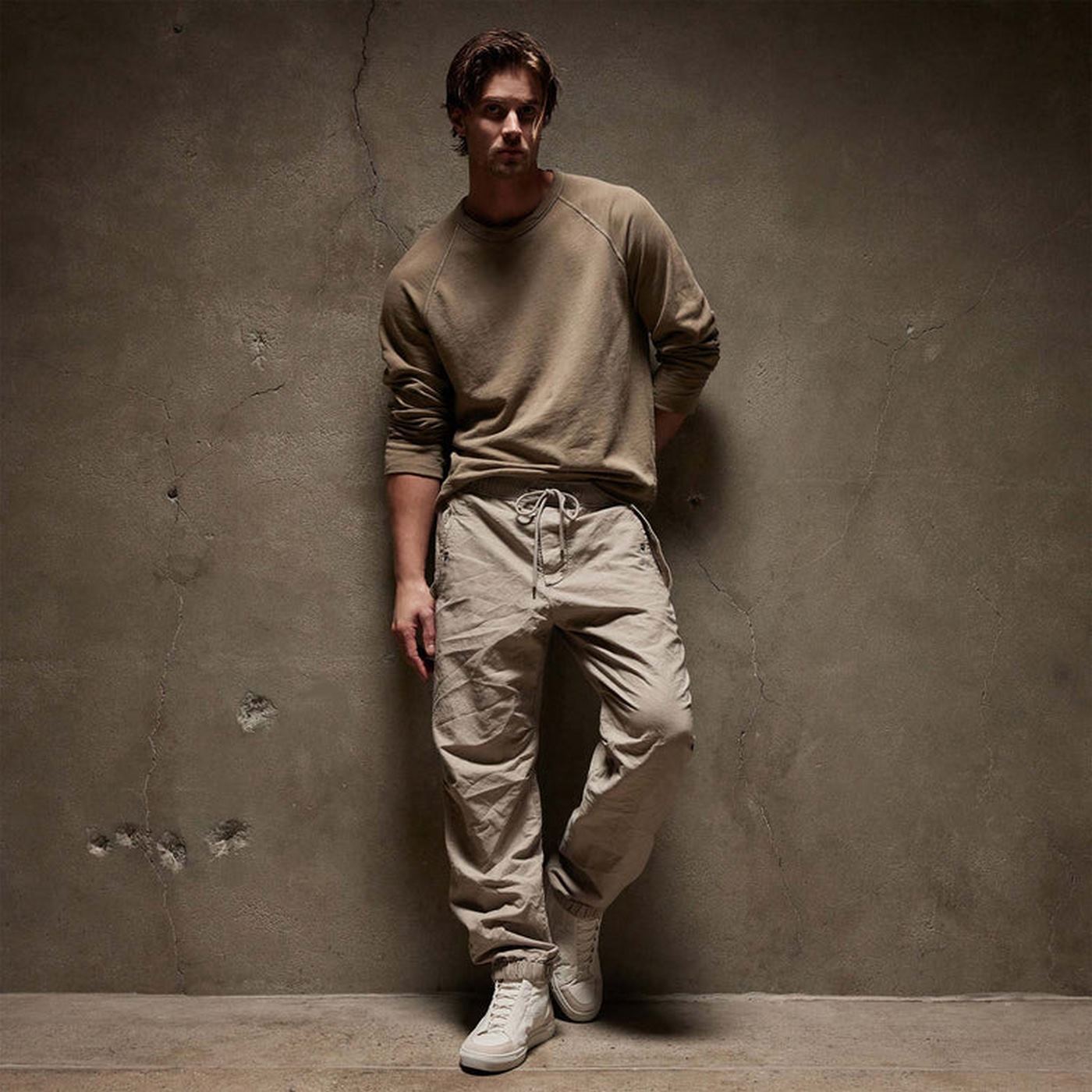 Vintage Cotton Raglan Pullover - Ember Pigment - Homme