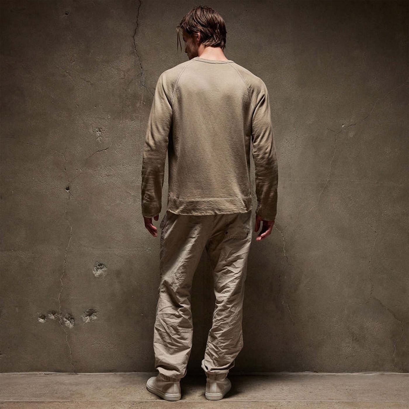 Vintage Cotton Raglan Pullover - Ember Pigment - Homme