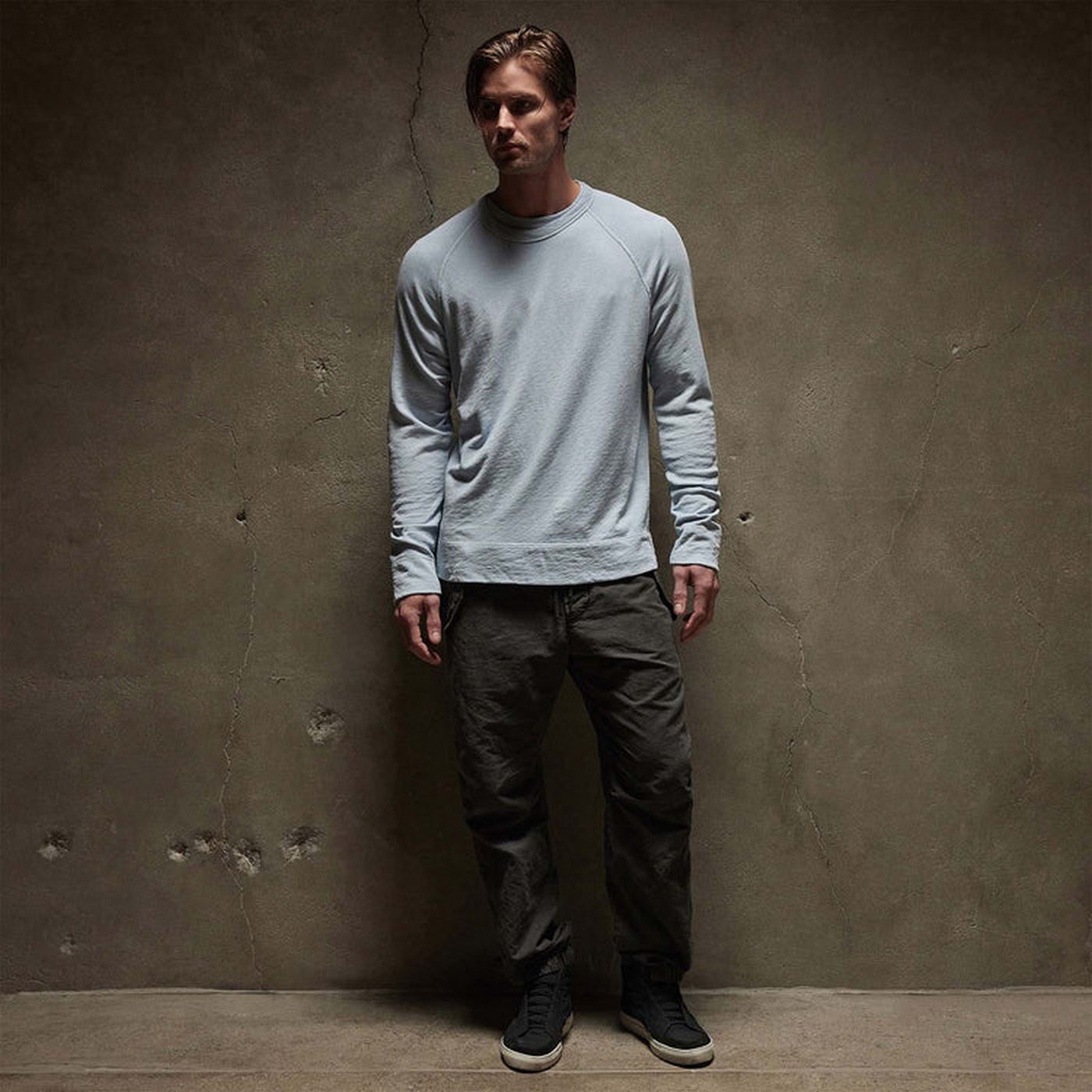 Vintage Cotton Raglan Pullover - Ember Pigment - Homme