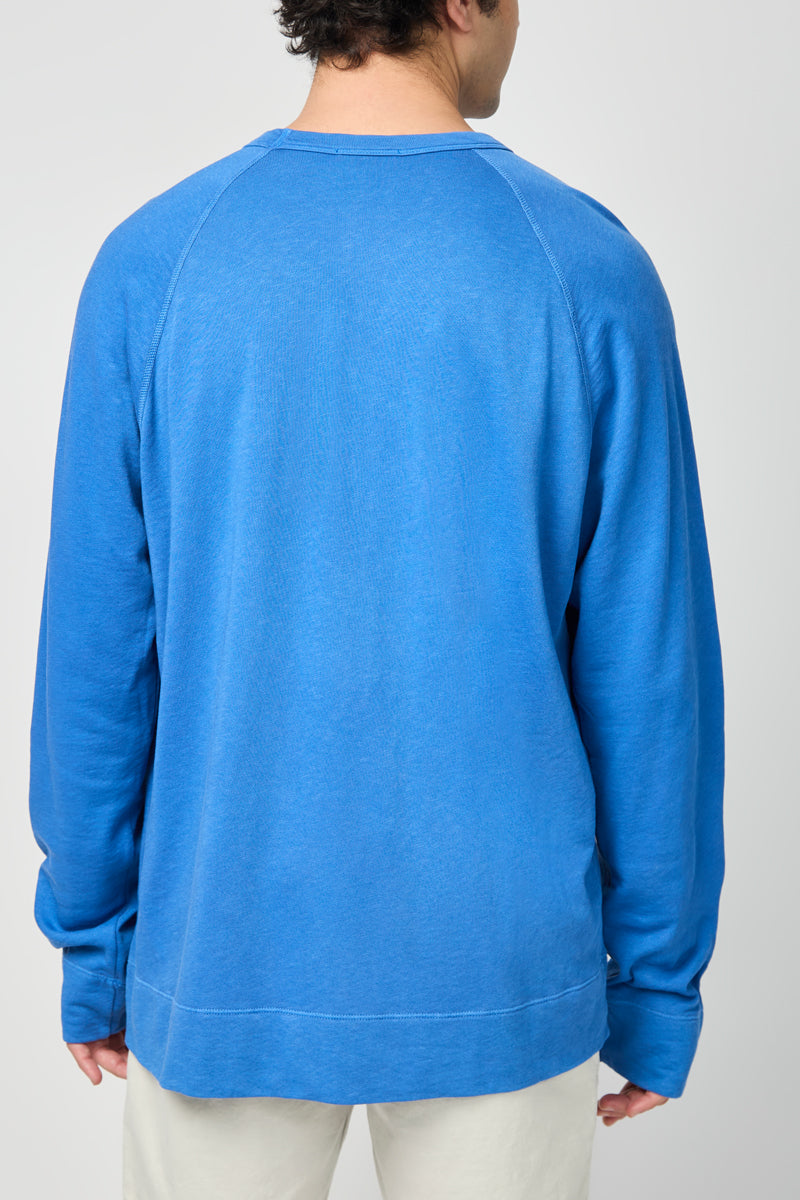 Sweat-Shirt Vintage French Terry - Pigment Bleu Électrique - Homme