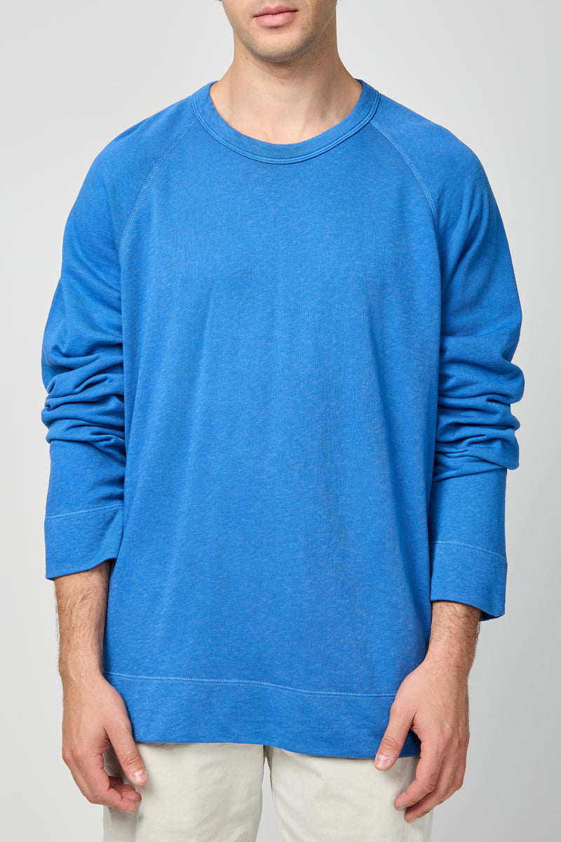 Sweat-Shirt Vintage French Terry - Pigment Bleu Électrique - Homme